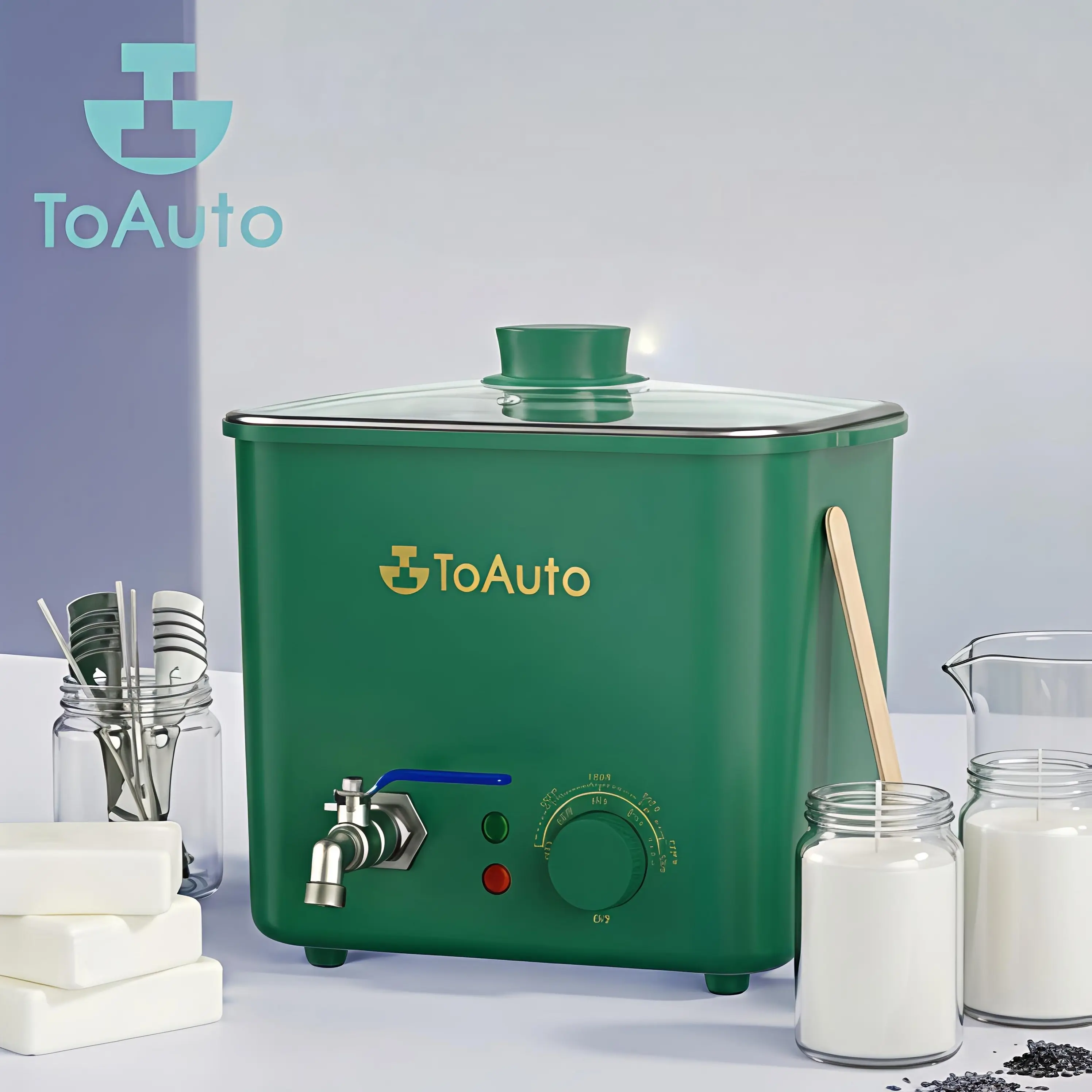 ToAuto 4L Candle Making Wax Melter Power Tool - Fast Melt, No Clog Design, Precise Temp Control, Smooth Operation, Easy to Use for Beginners, Birthday Thanksgiving Gift for Candle Crafting