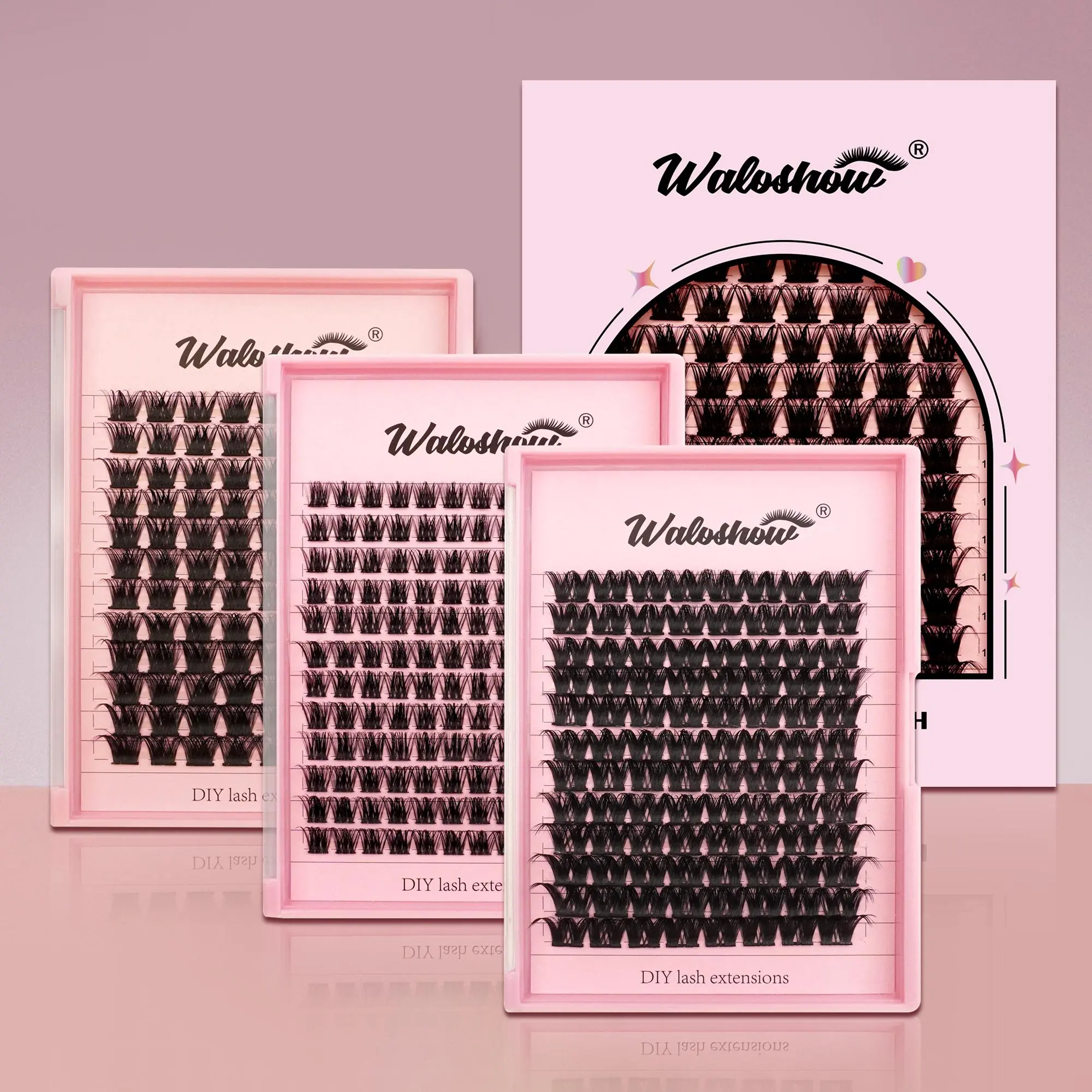 Mixed Length Individual False Eyelashes Kit, 1 Set Natural Look Eyelash Extensions, Self Grafting Curl Eyelashes, Eye Makeup Enhancement False Eyelashes