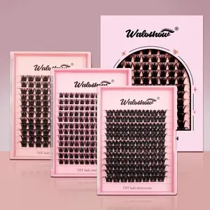 Mixed Length Individual False Eyelashes Kit, 1 Set Natural Look Eyelash Extensions, Self Grafting Curl Eyelashes, Eye Makeup Enhancement False Eyelashes