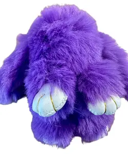 Bunny Plush Keychain - Soft Fabric Pompom Keychain with C-Hook Closure, Cute Bunny Design, Available in Multiple Colors, Versatile for Daily Use Gift