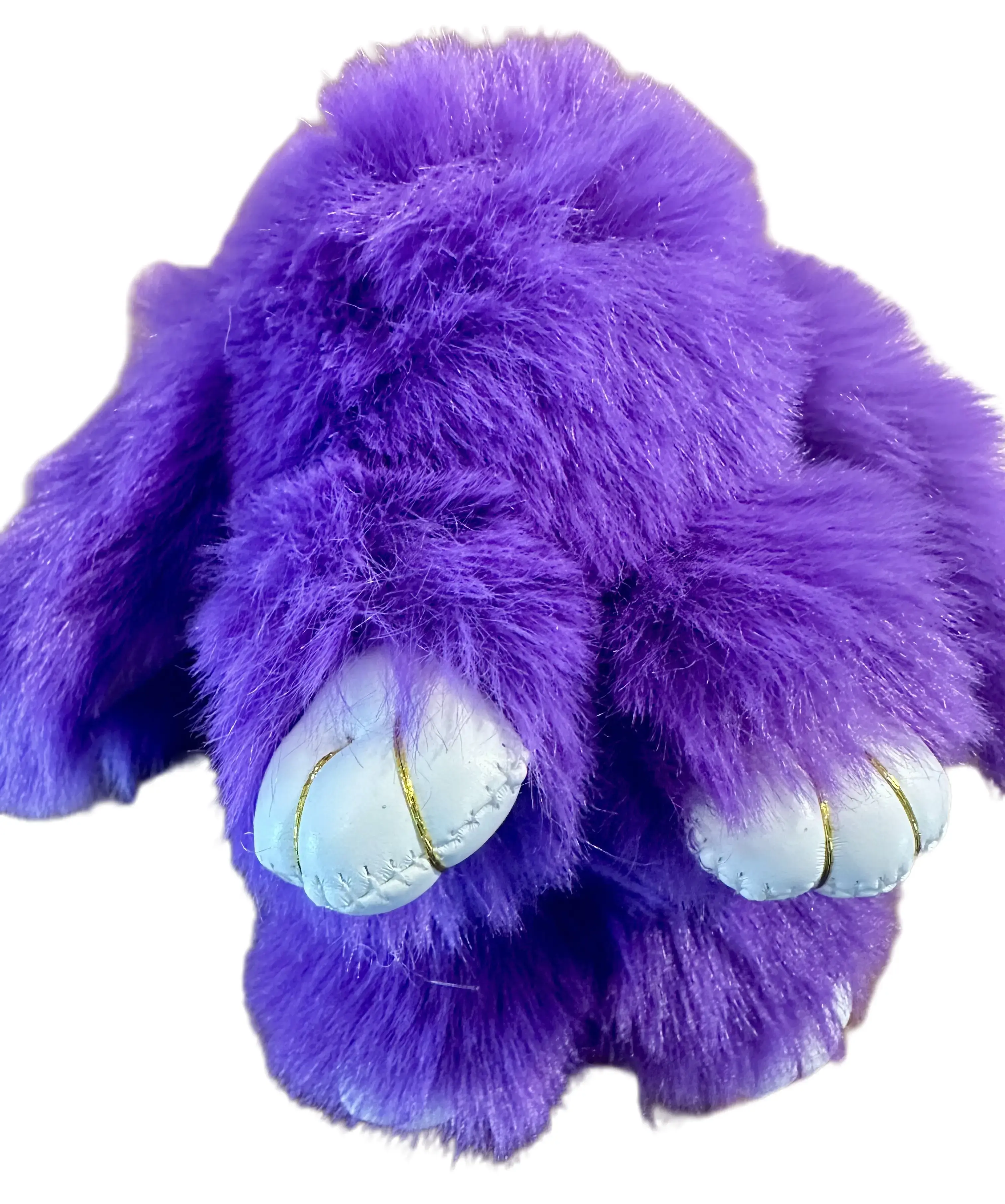 Cute Bunny Plush Keychains - Soft Fabric Pompom Keychain with C-Hook Closure, Purple Option Included, Multi-Color Bag Charm Accessory for Daily Use or Gifting, Purple Keychain Plush