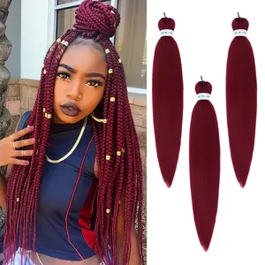 Bug Pre Stretched Braiding Hair 26 Inch 3 Packs Professional Braiding Hair Extensions Synthetic Crochet Twist Braids