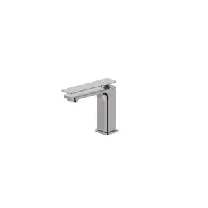 Aquamoon Axo Collection Single Lever Bathroom Vanity Faucet Brushed Nickel Finish Adjustable Flow Control