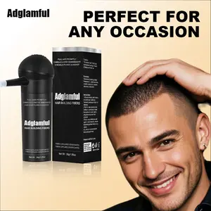 Adglamful Hair Building Fibers - 30g Quick Acting Thickening Powder Set for Hair Loss Concealer & Styling Fiber for Men Women Natural Root Cover Up - Haircare