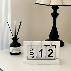 Minimalist Creative Flip Calendar — Minimalist Desktop Calendar & Desk Accessory for the Home — Decorative Home Décor — Interior Decoration for Living Room and Bedroom