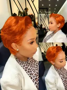 13x4 Lace Human Hair Wig, Elegant Straight Pixie Cut Bob, 150% Density, Natural Look, Everyday & Special Events, Quick Hairstyle Change