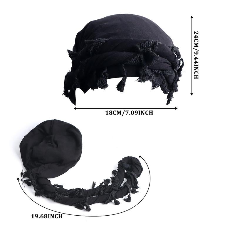 Turban for Men- Satin-Lined Durag Head Wrap for Fashion & Comfort - Multipurpose Head Scarf Head Warp for Men and Women