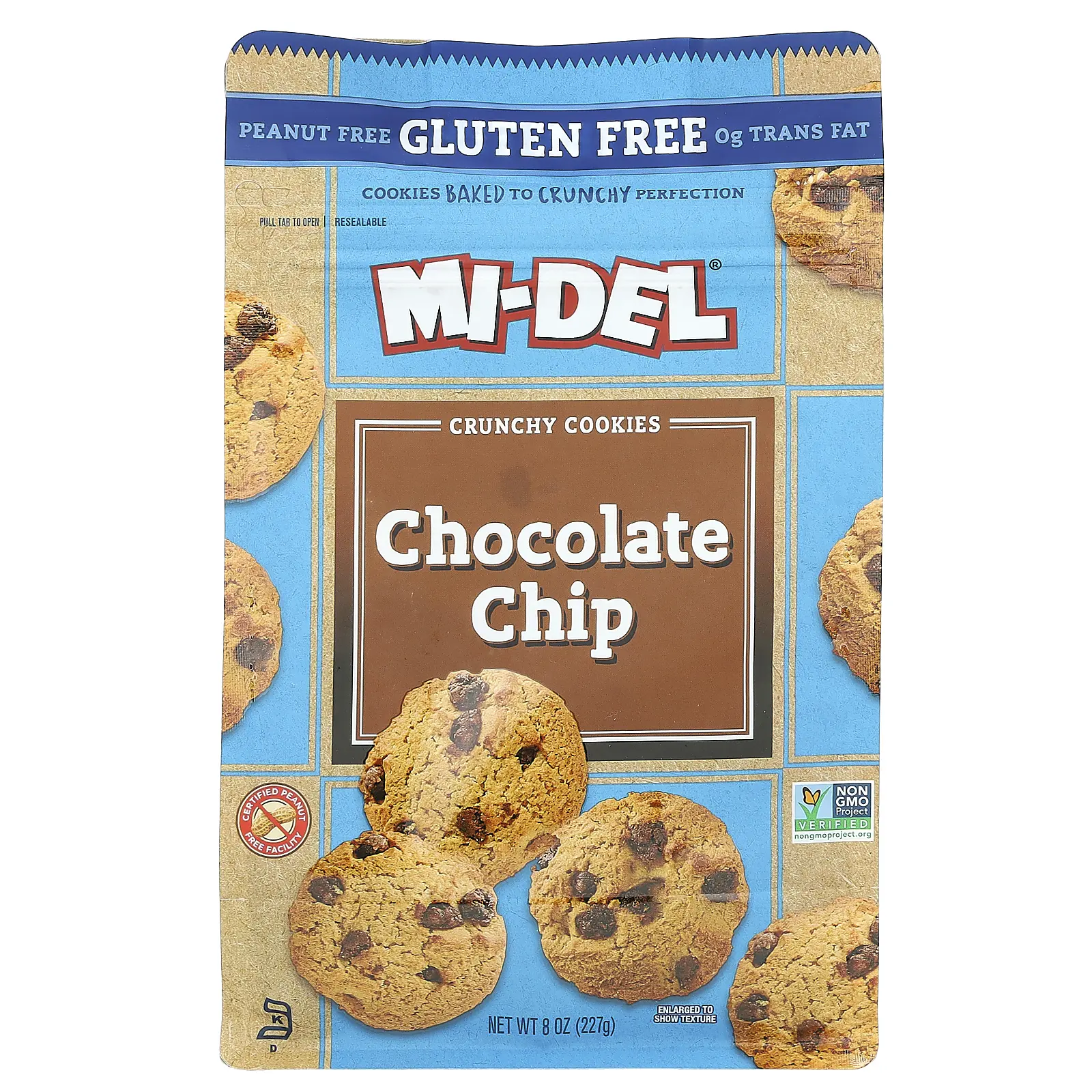 Mi-Del Cookies Crunchy Cookies, Chocolate Chip, 8 oz (227 g)