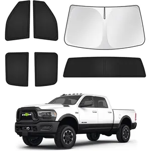 Sunshades for Dodge Ram 2500 3500 2010-2026 Accessories Windshield Sun Shade Side Rear Window Shade Cover Sun Visor Shield Privacy Protection Keep Vehicle Cool Black 6PCS