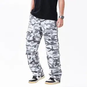 Men's Camouflage Cargo Pants with Multiple Pockets for Versatile Style and Functionality - Stylish Camo Design Casual Chic Trousers Casual Comfy Trousers
