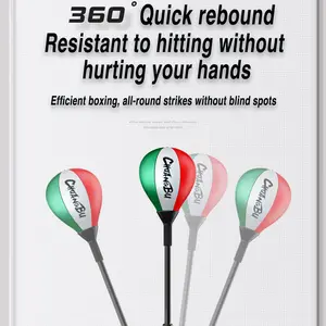 Adult Child Student Bullying Prevention Home Fitness Boxing Ball Boxing Speed Ball Standing Tumbler Response Target Dodge Trainer Household Stress Reliever Child Adult Sandbag Decompression Kickball Vertical Pull Bar Can Raise and Lower Boxing Speed Ball