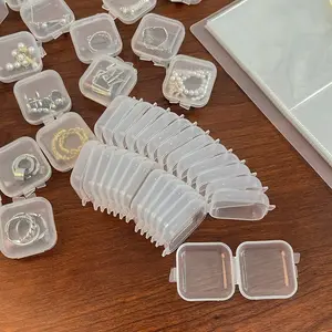 Transparent Plastic Portable False Eyelash Storage Box, Multipurpose Jewelry Earrings Studs Necklace Organizer, Dustproof Cover Jewelry Display Case,Jewellery Box,Pouch,Makeup Brush Holder,Brush Holder,Perfume Organiser, Clear
