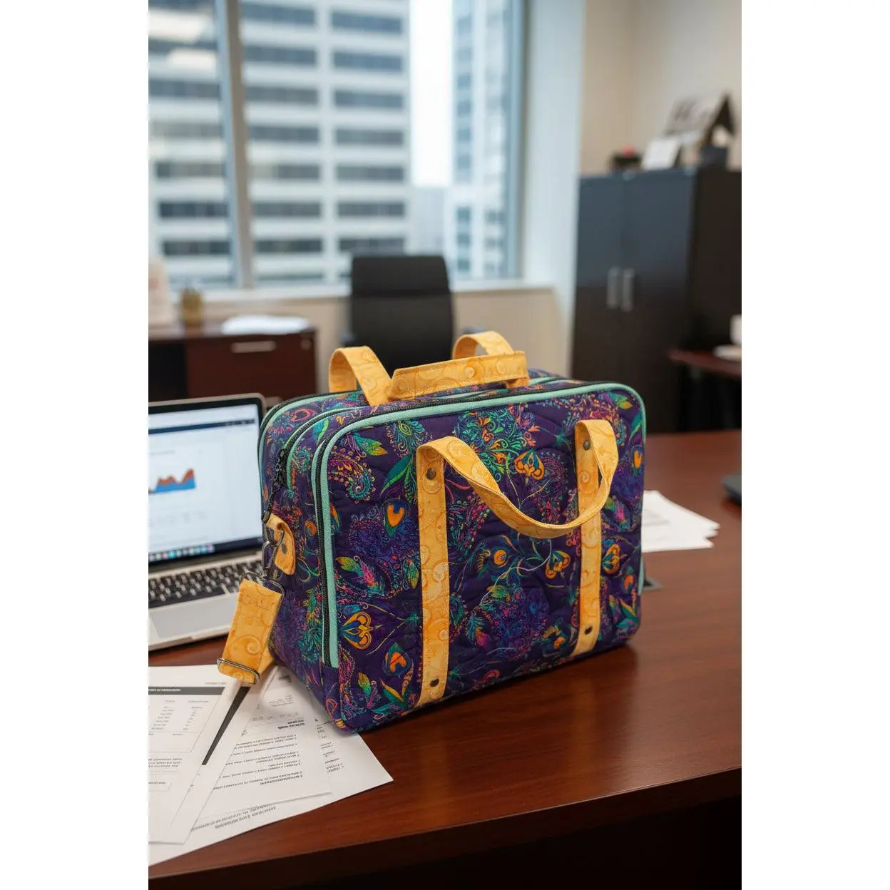 Peacock Paisley Vega Bag