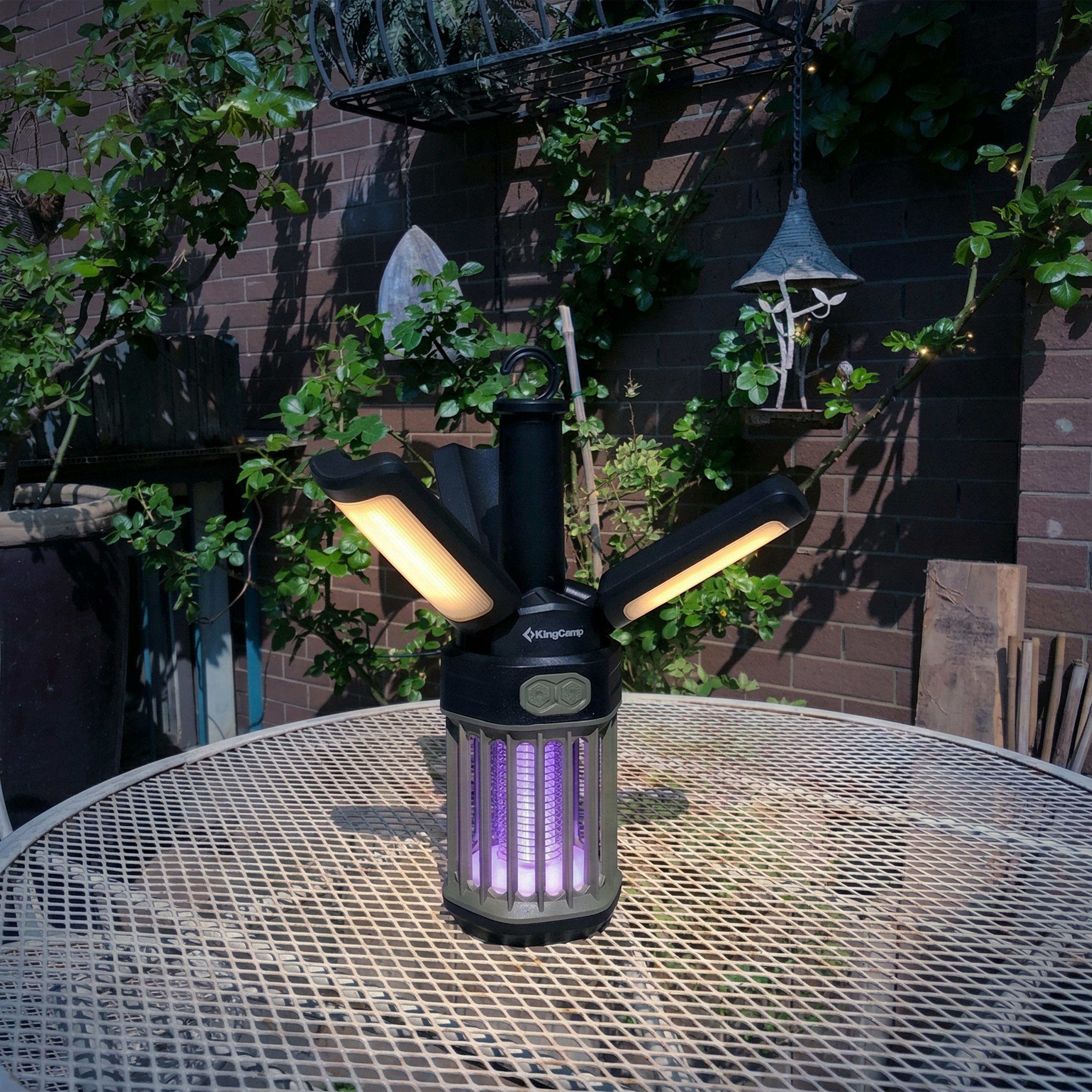 2-Pack Camping Lantern – 3 Color Temperatures (White/Warm/Red), Mosquito Repellent & Light Combo, 3000mAh Long Battery, Adjustable Multi-Angle Head, IPX6 Waterproof, Lightweight Hanging Hook for Outdoor & Home Swivel Headrest Chair