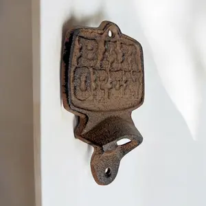 Bar Open Wall Mount Bottle Opener, Vintage Cast Iron Bar Tool