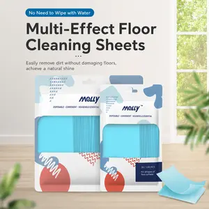 Dissolvable Floor Cleaner Sheets 100 Pack No-Rinse Mopping Wipes, 1 Sheet Makes 3L Solution, Multi-Surface Hardwood Tile Laminate Vinyl Marble, Removes Dust Dirt Grime & Pet Hair, Streak-Free Shine, Fresh Scent, Kid & Pet Safe Household Mop Refill