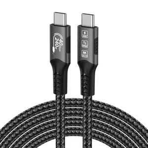 One USB 4 Cable [8K@60Hz Video/240W PD 3.1 Fast Charging/40Gbps Data Transfer] USB-C to USB-C Cable, Compatible with Thunderbolt 3/4, MacBook, SSD, Type-C Devices