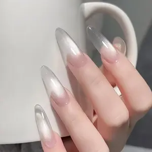 MOLISHA Universal Cat Eye Gel Nail Polish, 10ml Transparent Silver with Magnet,28 Days Long-Lasting Scratch-Resistant