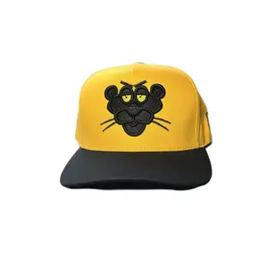 Gorras Personalizadas Cap with Black and Yellow Design, Adjustable Fit, Classic Style, Adjustable Closure
