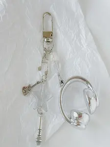 Wind Music Earphone Shape Phone Chain, Unique Backpack Charm, Note Keychain, Creative High-Profile Pendant, All Seasons Casual Style