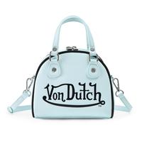 Von Dutch LightBlue and Black Two-Tone Bowling Bag