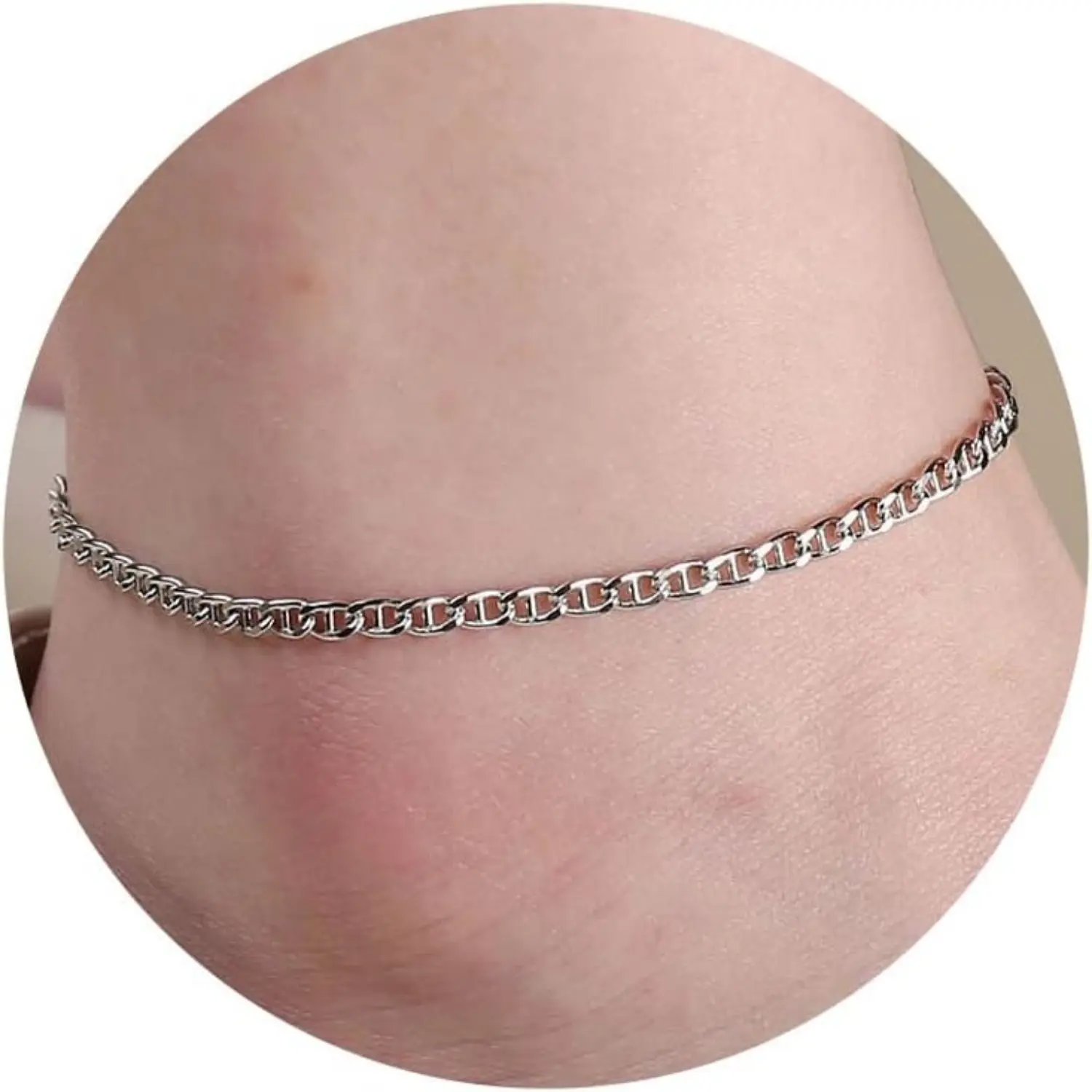 3.5mm Mariner Link Chain Ankle Bracelet