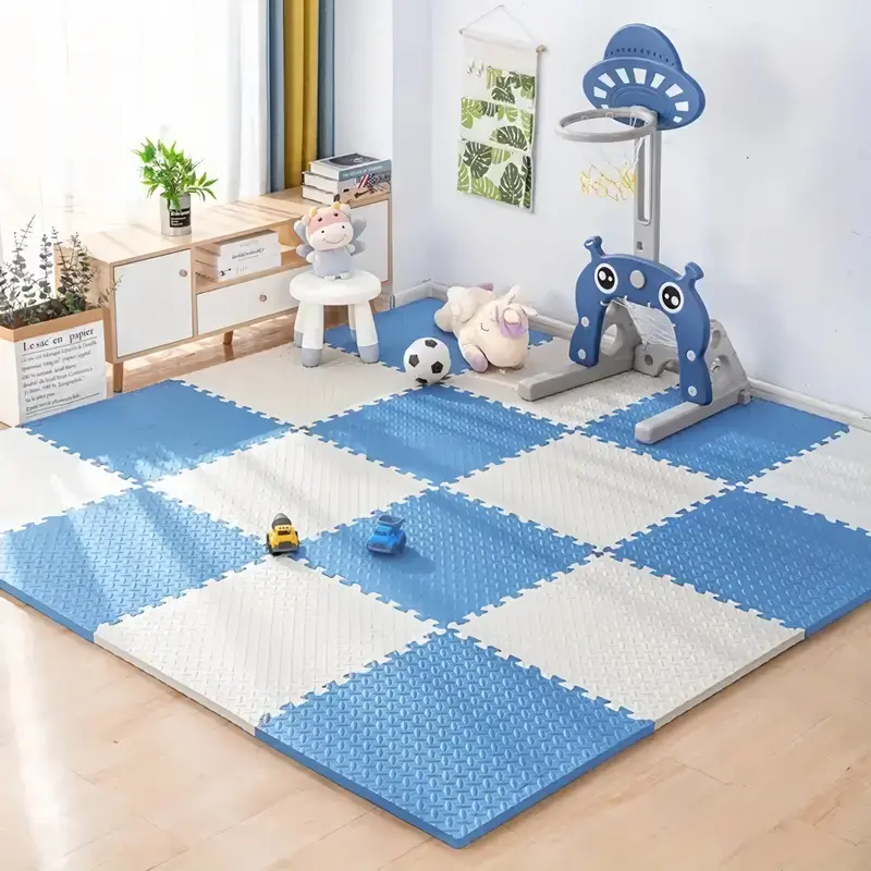 18pcs Interlocking Floor Mat, EVA Foam Fitness Floor Mat, Suitable For Home Gym Exercise And Equipment