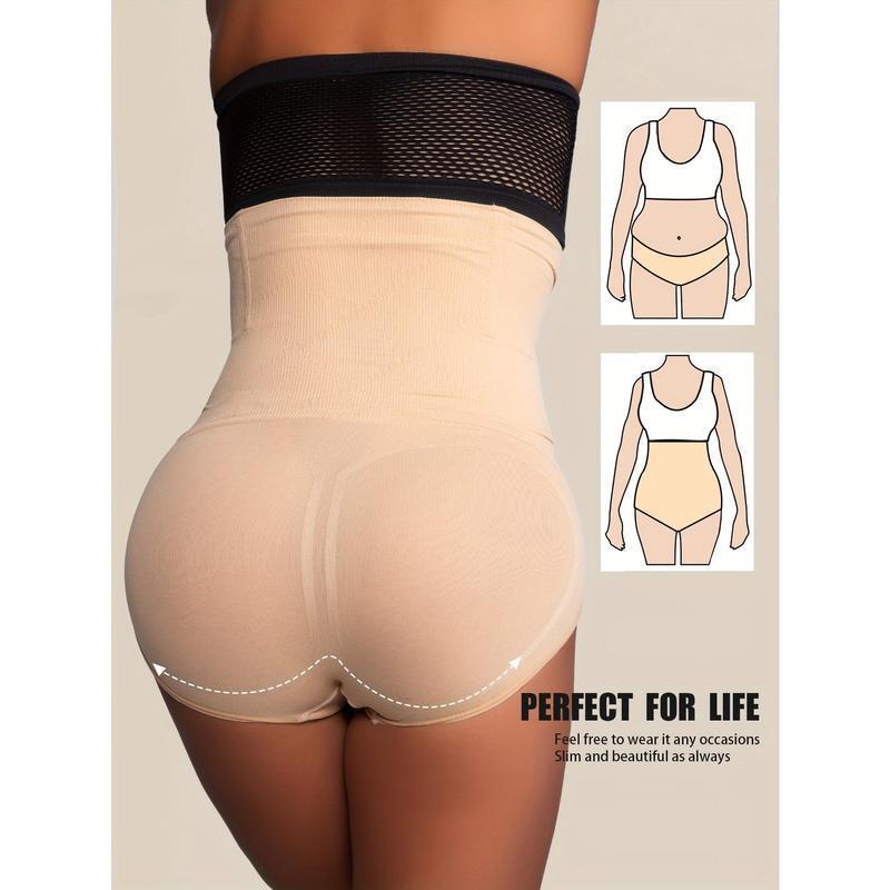 High-Waist Tummy Control Shapewear Panties for Women - Slimming Waist Trainer, Butt Lifter & Body Shaper Underwear, Beige, Hand Wash Only, Butt Lifting Shapewear |   Snug Fit Shapewear |   Durable Shapewear, Waist Trainer Tummy Control
