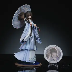 Vintage Style Clothing Doll with Character Card, PVC Figurine Decor, Collectible Home Decoration, Gift for Anime Fans, Holidays