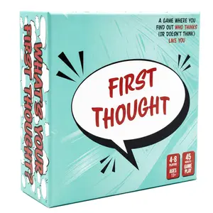 FIRST THOUGHT Family Board Game | The Hilarious Quick-Thinking Party Game | Family-Friendly Board Game | Great for Game Nights | Easy to Learn & Play Anywhere | Perfect for 4-8 Players