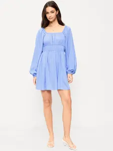 Old Navy Women's Long-Sleeve Square-Neck Mini Dress
