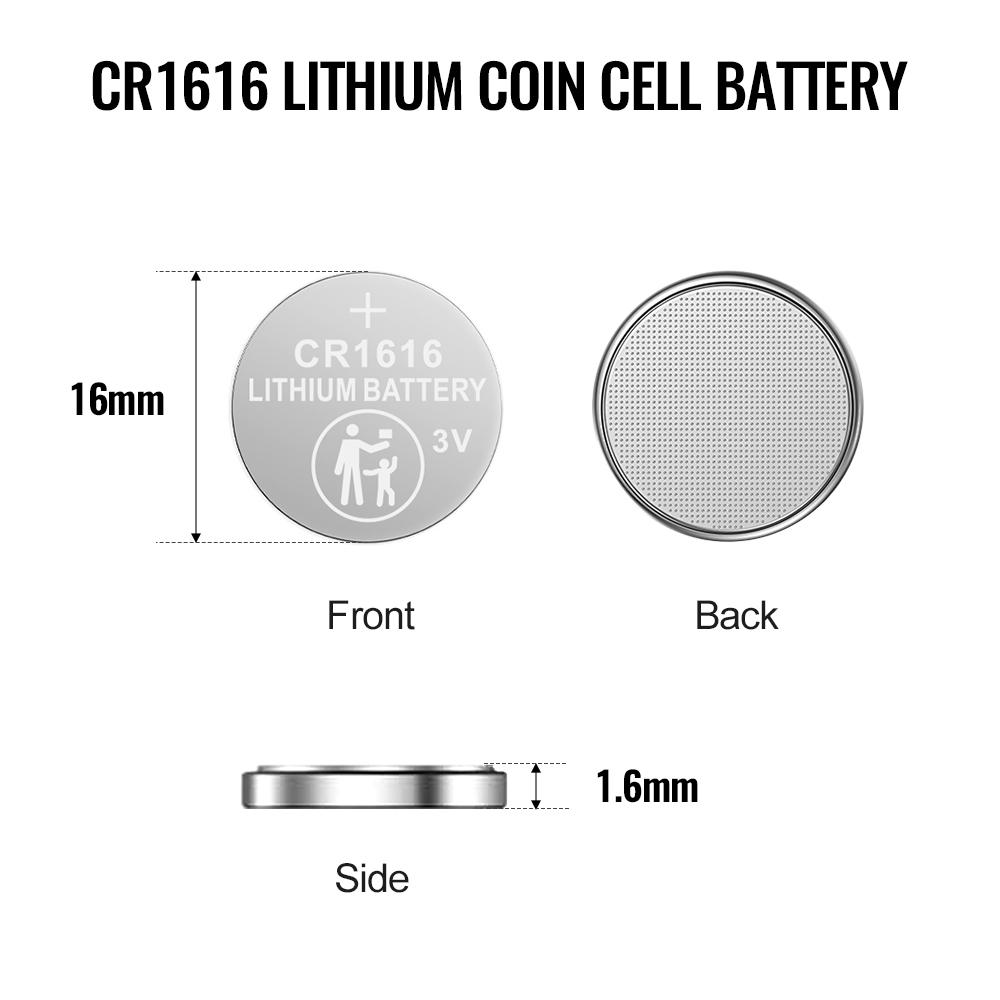 ENERGYPORT CR1616 3V Lithium Cell Battery, CR 1616 DL1616 for Keys, Handheld Game Console, Calulators, Watch, Accessories