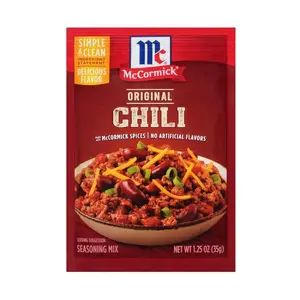 5x McCormick Original Chili Seasoning Mild Spice Blend for Delicious Cooking Seasoning 1.25oz