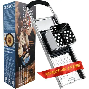 Premium Grade Stainless Steel Spaetzle Maker with Comfort Grip Handle Traditional German Egg Noodle Maker with Gift Box