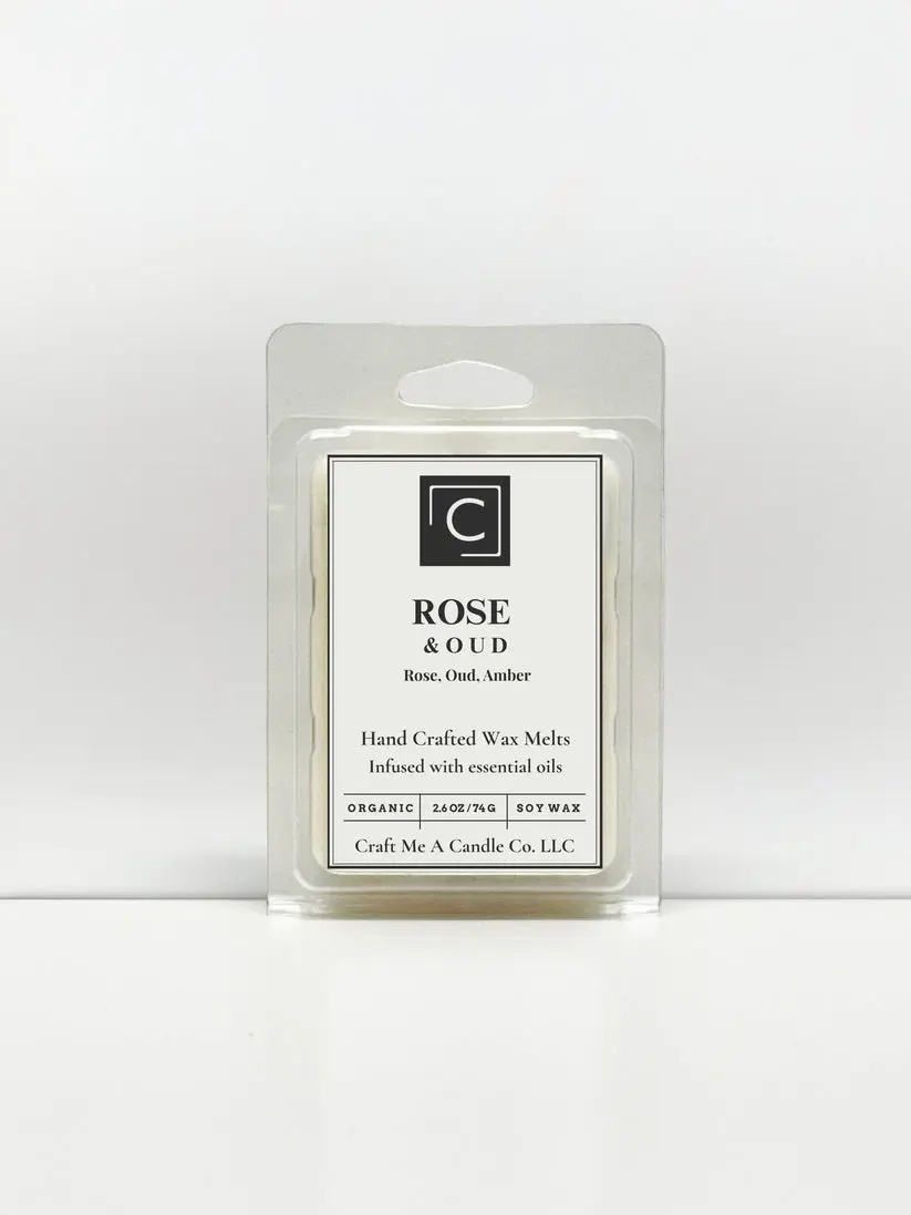 Rose & Oud Wax Melts | Hand-Crafted Wax Melts | Organic Soy Wax Melts