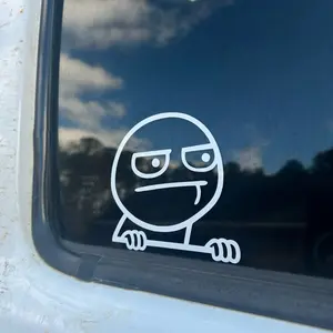 Peeking Guy Decal - Fun Car Window Sticker for Personalized Vehicle Decoration