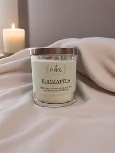 Eucalyptus Candle | Fresh Spa Mint & Herbal Essential Oil Scent | Relaxing Self Care Home Candle