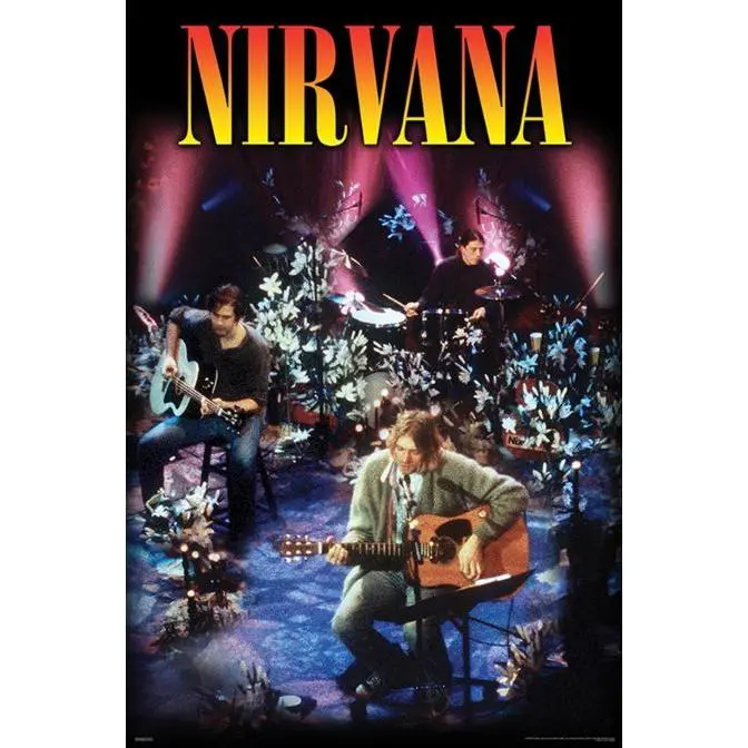 Nirvana Unplugged Poster - High-Quality Glossy Paper Posters Nirvana Unplugged Poster - High-Quality Glossy Paper Posters