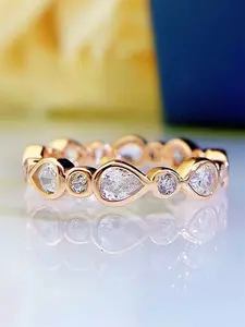 1 PC Fashion Cubic Zirconia Marquise Engagement Ring For Women For Wedding Engagement Party Jewelry Valentine's Day Gift