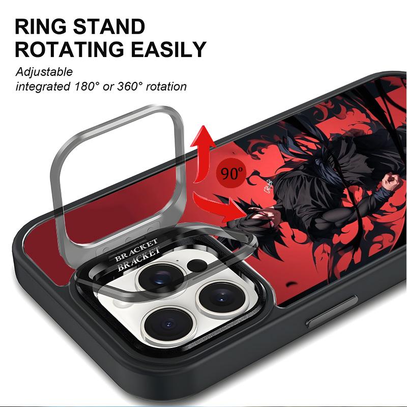 Anime Goku Black Phone Case For Samsung iphone 17/AIR 16 15 14 13 12 11 PRO PLUS MAX COOL Fashionable Tough Magnetic Durable Metal lens frame Film Bracket Stand Gift Full Protection Camera Holder Phone Cases Cover 11X-L1102