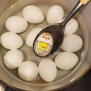 Color-Changing Egg Timer 1Pc - Hard/Medium/Soft Doneness Indicator, Cute Cartoon Face No Electricity Needed, Durable Fun Kitchen Gadget for Boiled Eggs