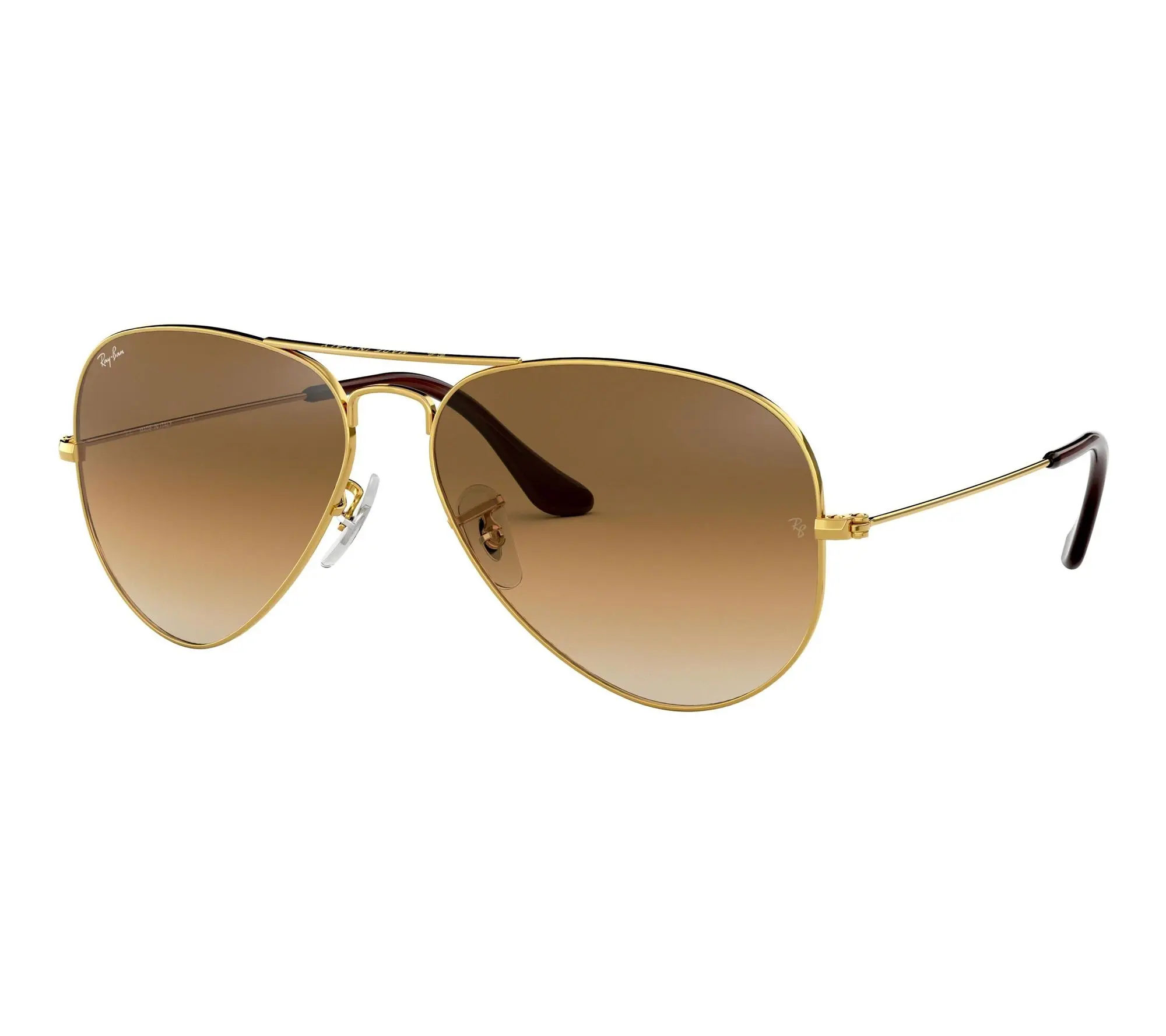 Ray-Ban Aviator Gradient Sunglasses- Gold/LightBrown- 58mm