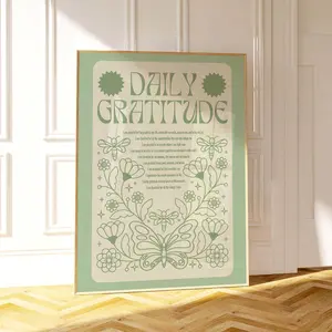 Daily Positive Affirmation Sage Green Wall Art Cool Room Decor Typography Print, Quote Inspirational, Poster Prints No Framed, Gifts For Man Woman, Wall Decor, Dorm Room Decor, Abstract Wall Art, Gifts For Valentine's Day
