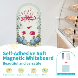 Large Magnetic Whiteboard 19.69x35.43in, Self Adhesive Dry Erase Board, Easy Install, No Residue, Perfect for Home and Office Use