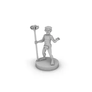 Gnome Naked Wizard Tabletop DND Gaming Miniature