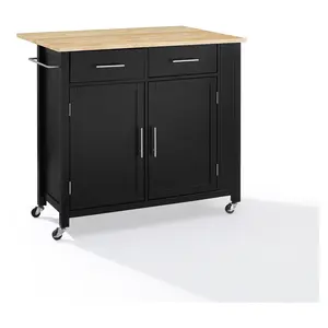 Crosley Furniture Savannah Wood-Top Drop Leaf K itchen Island