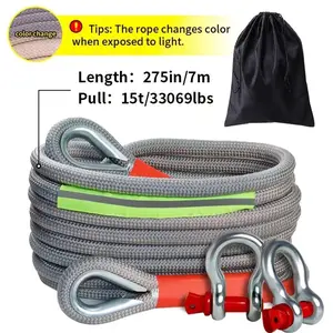 Ultra-Durable 15t Off-Road & Suv Towing Rope Set, 33,000lbs Capacity, Multiple Lengths, Heavy-Duty, with U-Hooks and Storage Bag, Atwood Rope