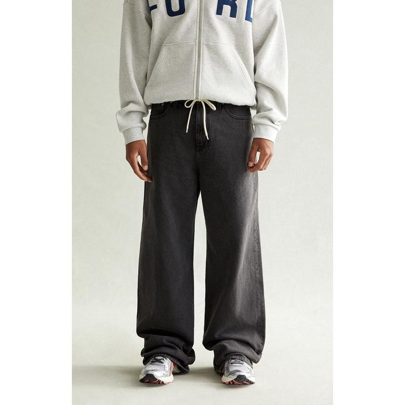 Pacsun Men's Blake Extreme Baggy Jeans Drawstring Faded Black