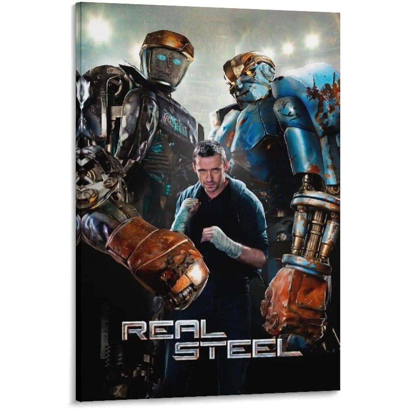 Room Aesthetic Poster Classic Movie Real Steel Movie Posters Cool Artwork Wall Art Home Decor Gift Ideas Canvas Art Poster And Wall Art Picture Print Modern Family Bedroom Decor Posters