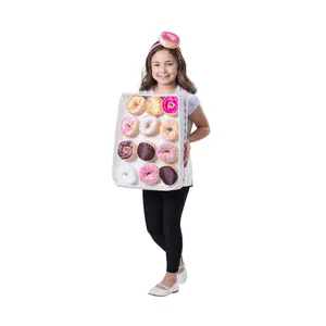 Donut Box Costume Dress for Kids – 3D Doughnut Tunic with Headband - Perfect for Halloween, Birthday, Pretend Play Fun & Fantasy Party